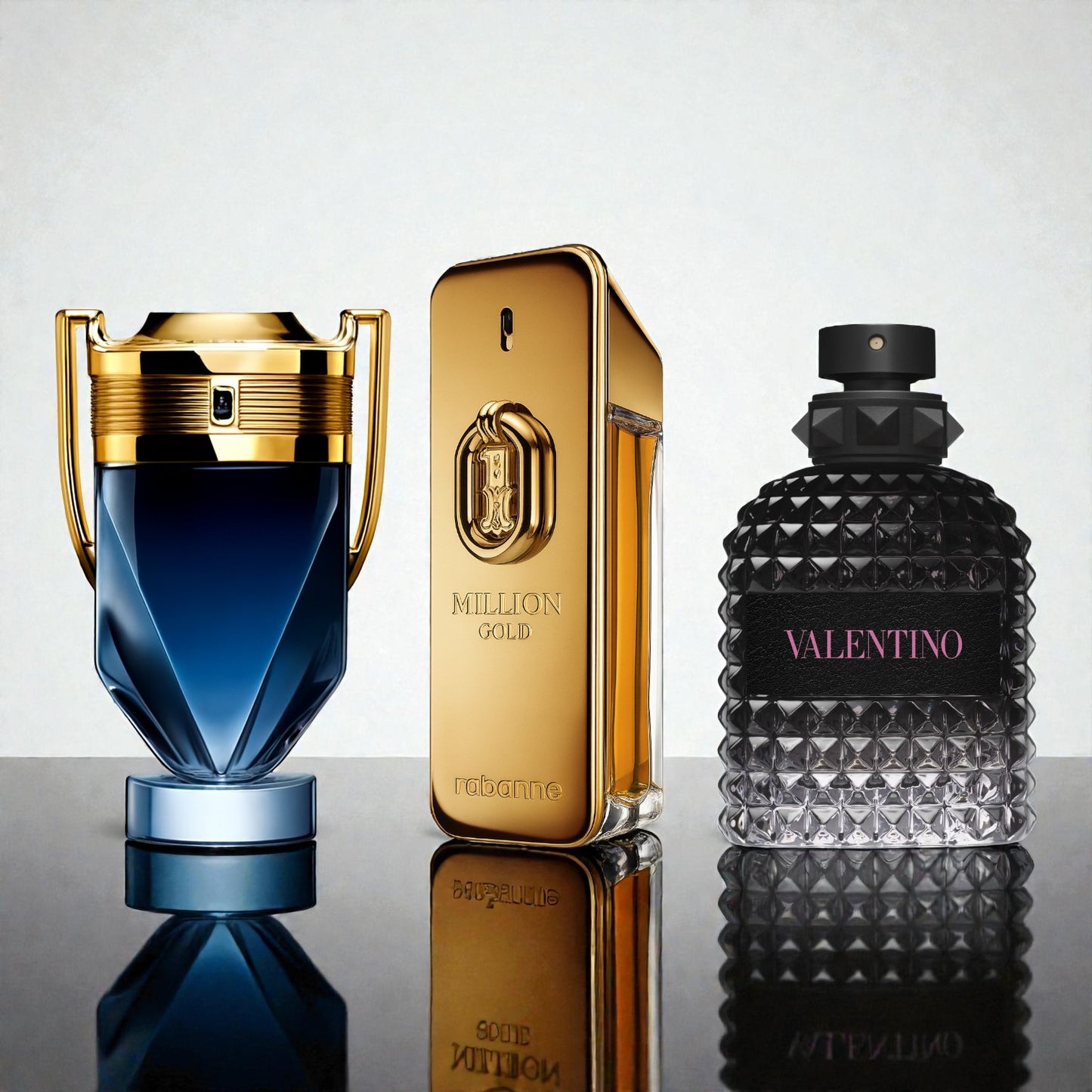 ONE MILLON GOLD- INVICTUS PARFUME-VALENTINO BORN IN ROMA + ATOMIZADOR