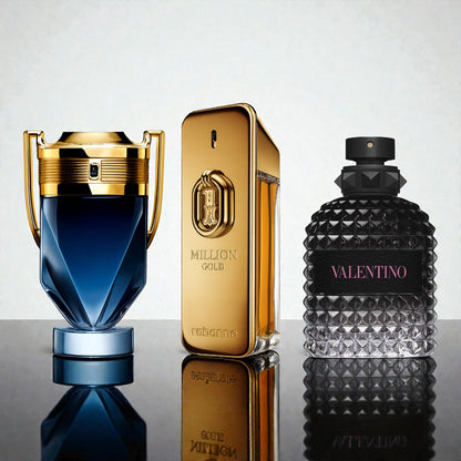 ONE MILLON GOLD- INVICTUS PARFUME-VALENTINO BORN IN ROMA + ATOMIZADOR