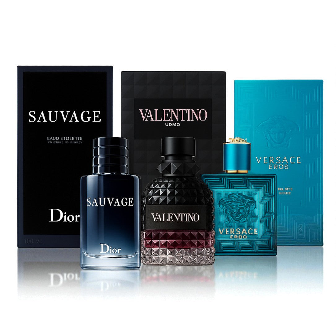 Valentino, Sauvage Dior, Versace Eros / 100ml