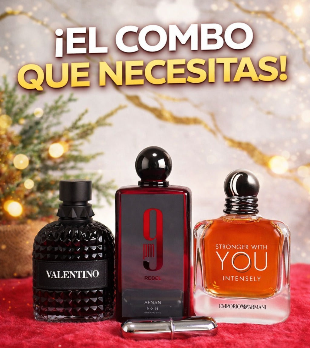 🔥 Valentino, 9PM Rebel,  You intensely (100ML) + OBSEQUIO ATOMIZADOR GRATIS!!
